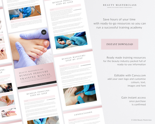 Russian Pedicure Editable Training Manual