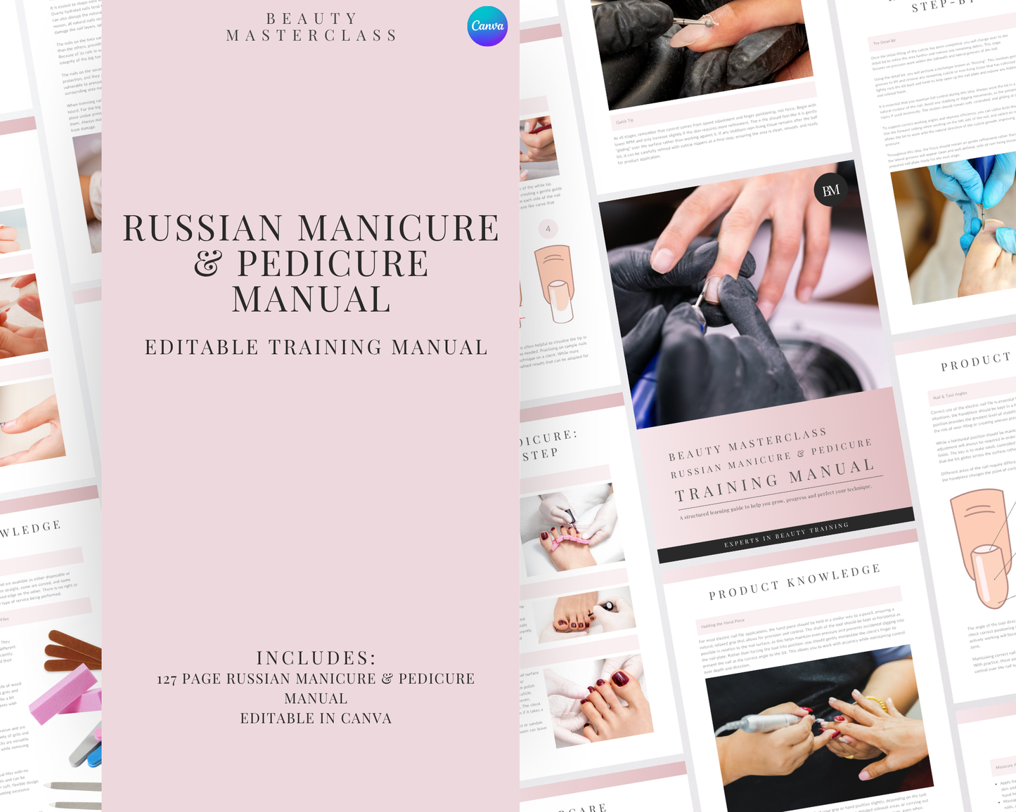 Russian Manicure & Pedicure Nail Editable Training Manual