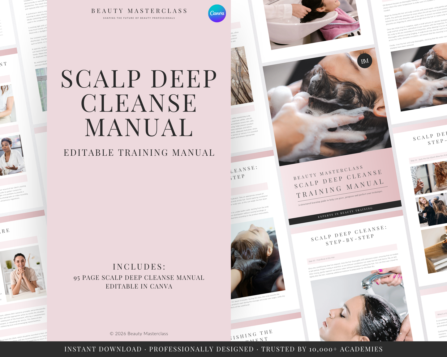 Scalp Deep Cleanse Hair Editable Training Manual