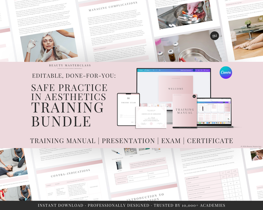Safe Practice in Aesthetics Aesthetic Editable Training Bundle