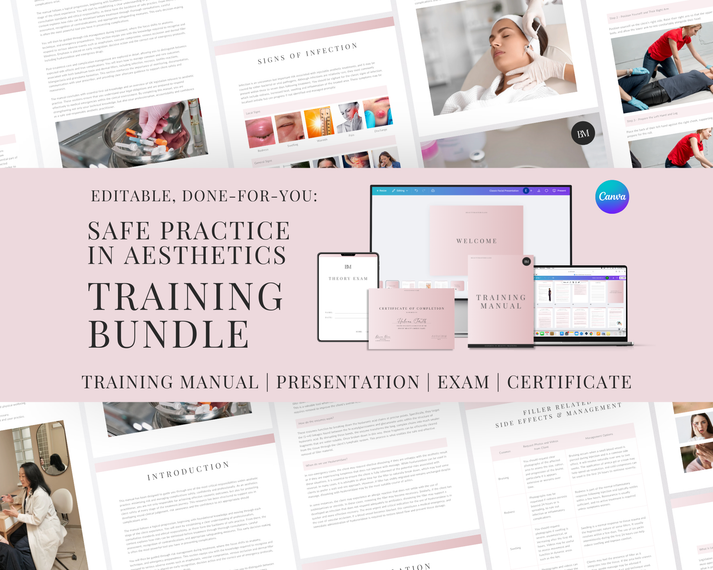 Safe Practice in Aesthetics Editable Training Bundle | Beauty Masterclass