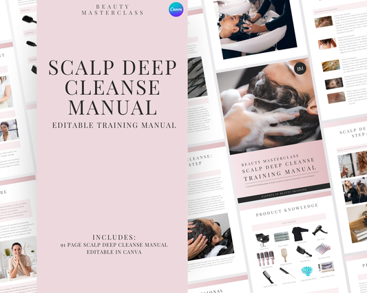 Scalp Deep Cleanse Hair Editable Training Manual
