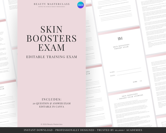 Skin Boosters Aesthetic Editable Theory Exam