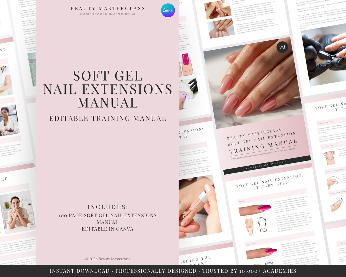 Soft Gel Nail Extensions Editable Training Manual