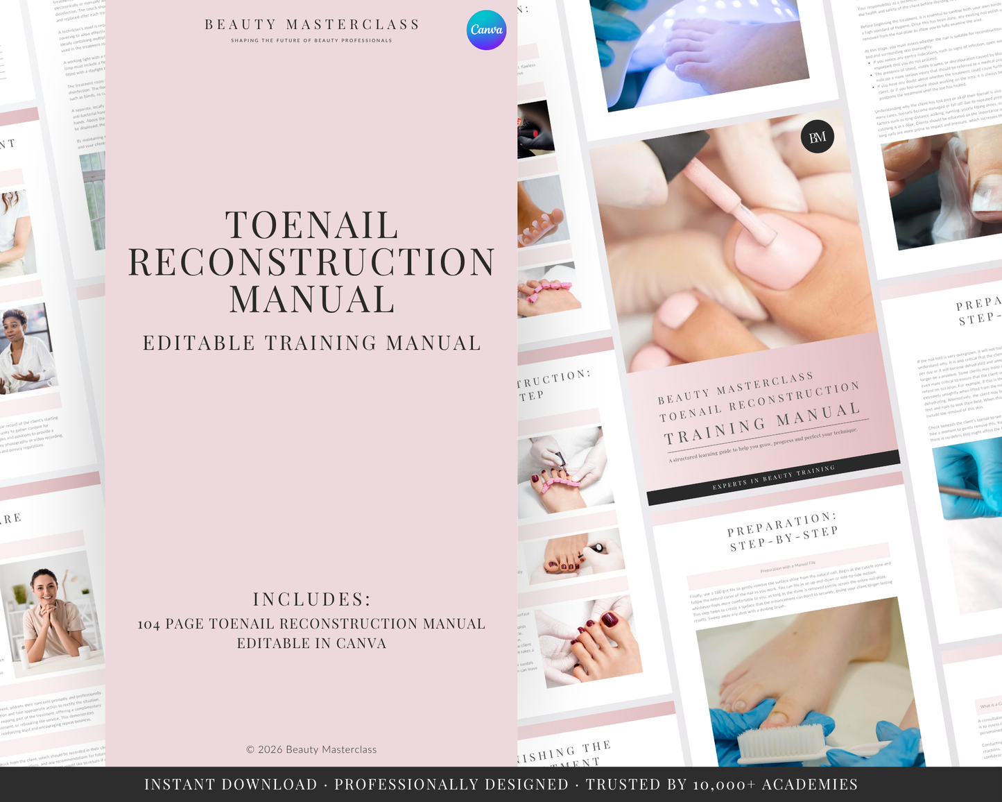 Toe Nail Reconstruction Editable Training Manual