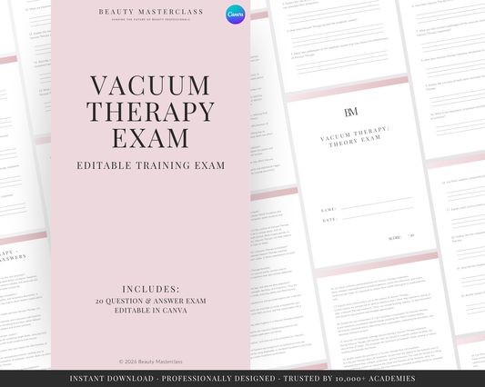 Vacuum Therapy Body Contouring Editable Theory Exam