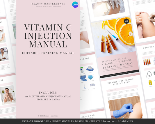 Vitamin C Injections (IM Intramuscular) Aesthetic Editable Training Manual