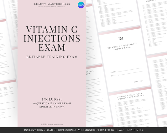 Vitamin C Injections Aesthetic Editable Theory Exam