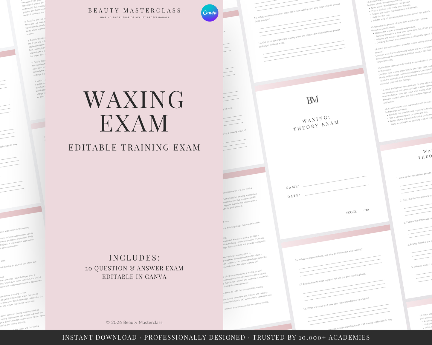 Waxing Editable Theory Exam