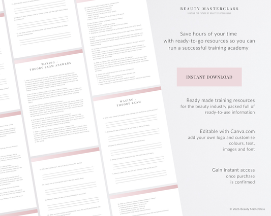 Waxing Editable Theory Exam