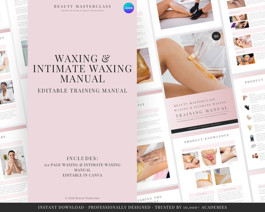 Waxing and Intimate Waxing Editable Training Manual