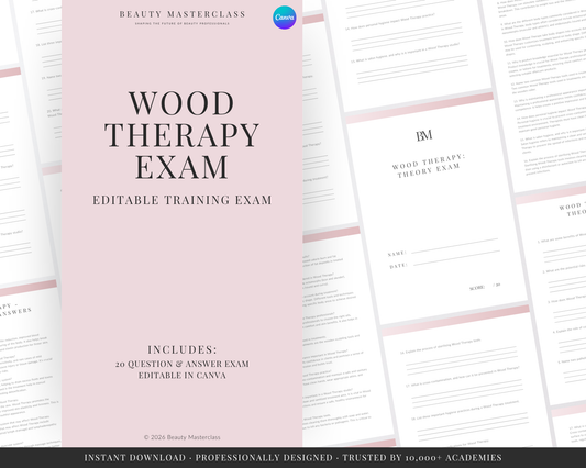 Wood Therapy Body Contouring Editable Theory Exam