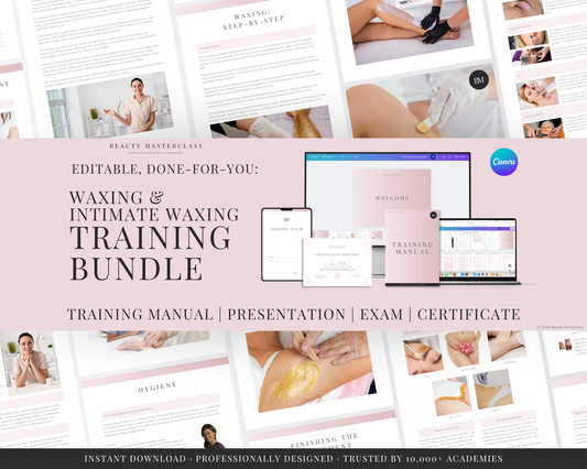 Waxing and Intimate Waxing Editable Training Bundle