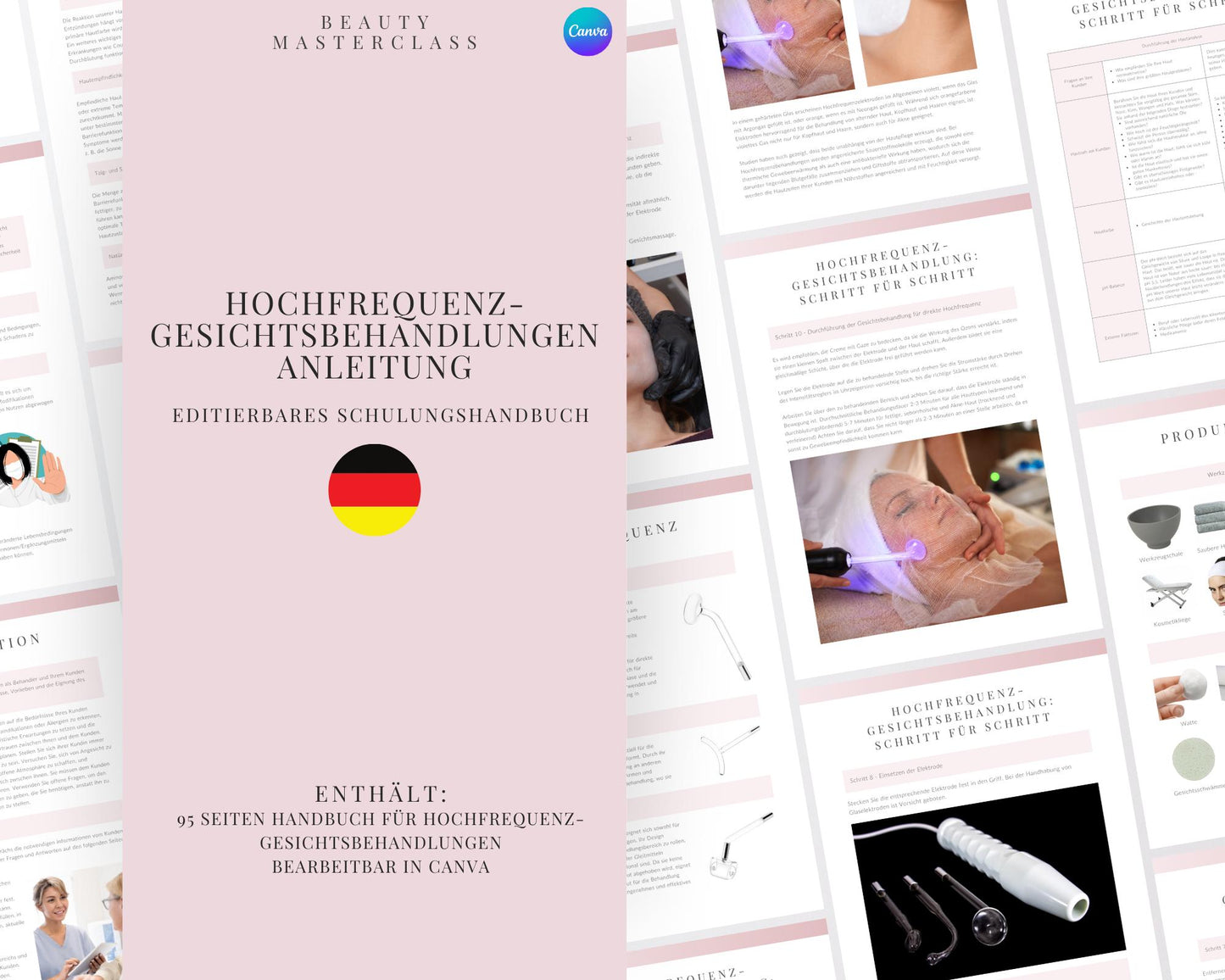 German High Frequency Facial Editable Training Manual