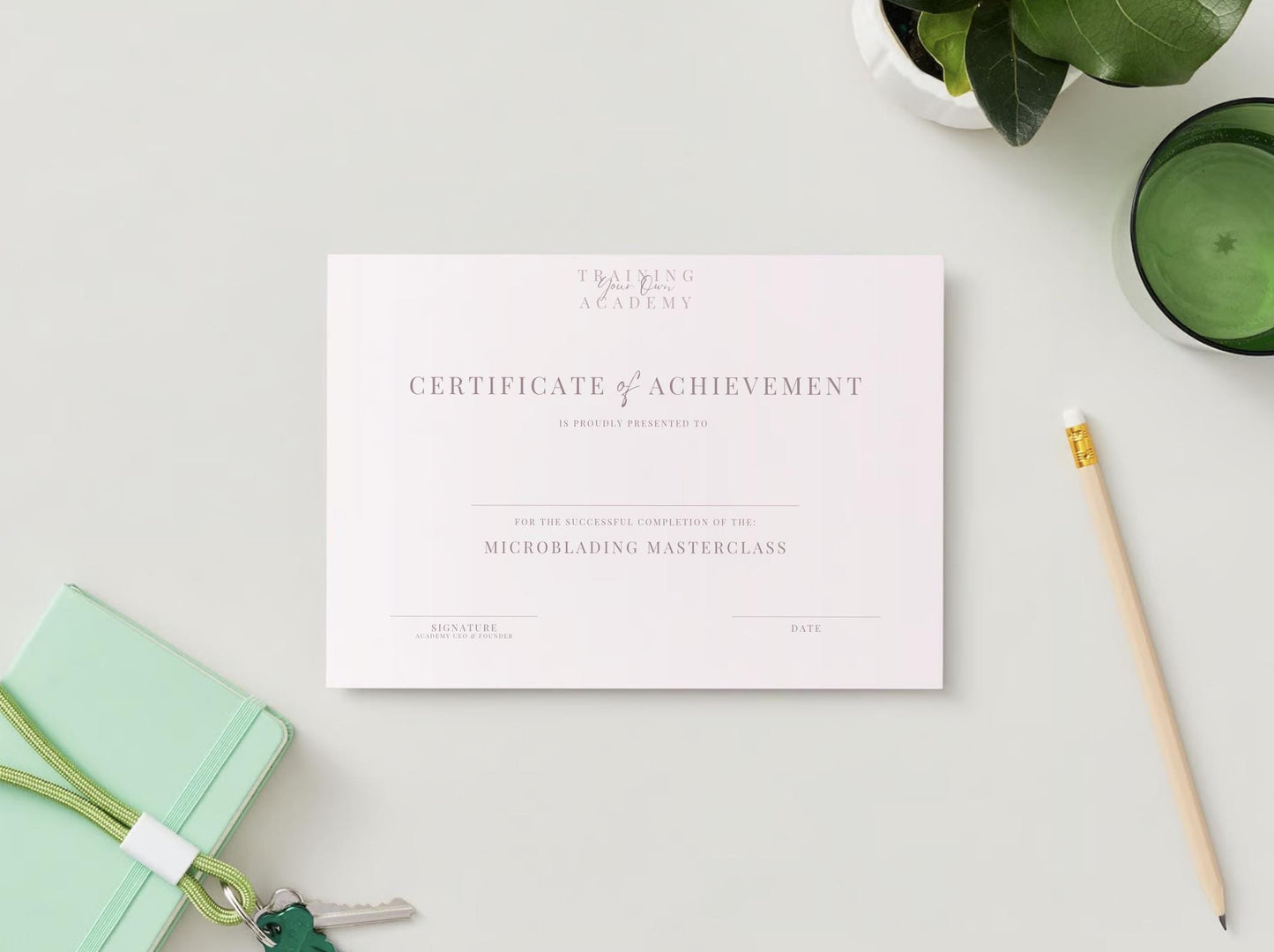 Editable Beauty Course Certificate | Canva Template