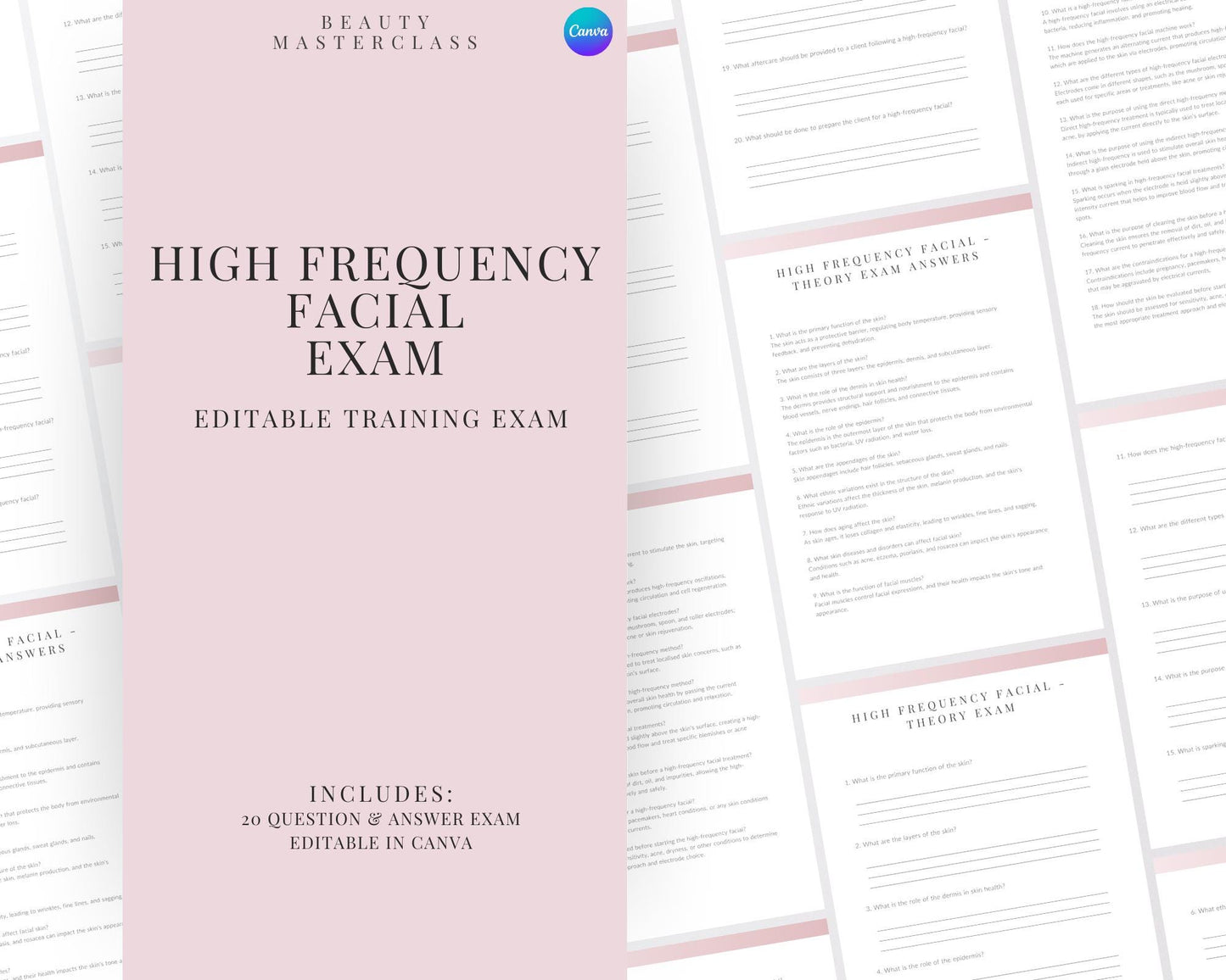 High Frequency Facial Editable Theory Exam