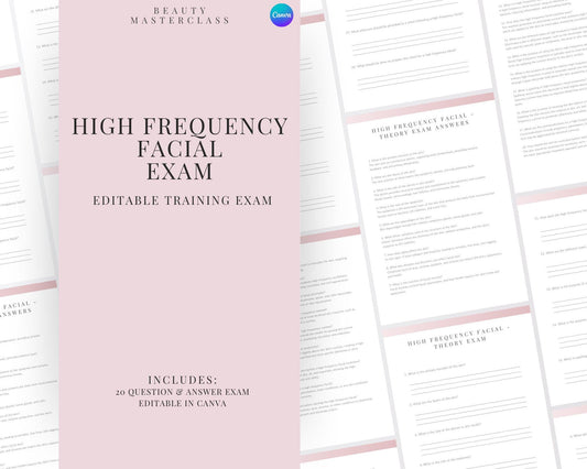 High Frequency Facial Editable Theory Exam