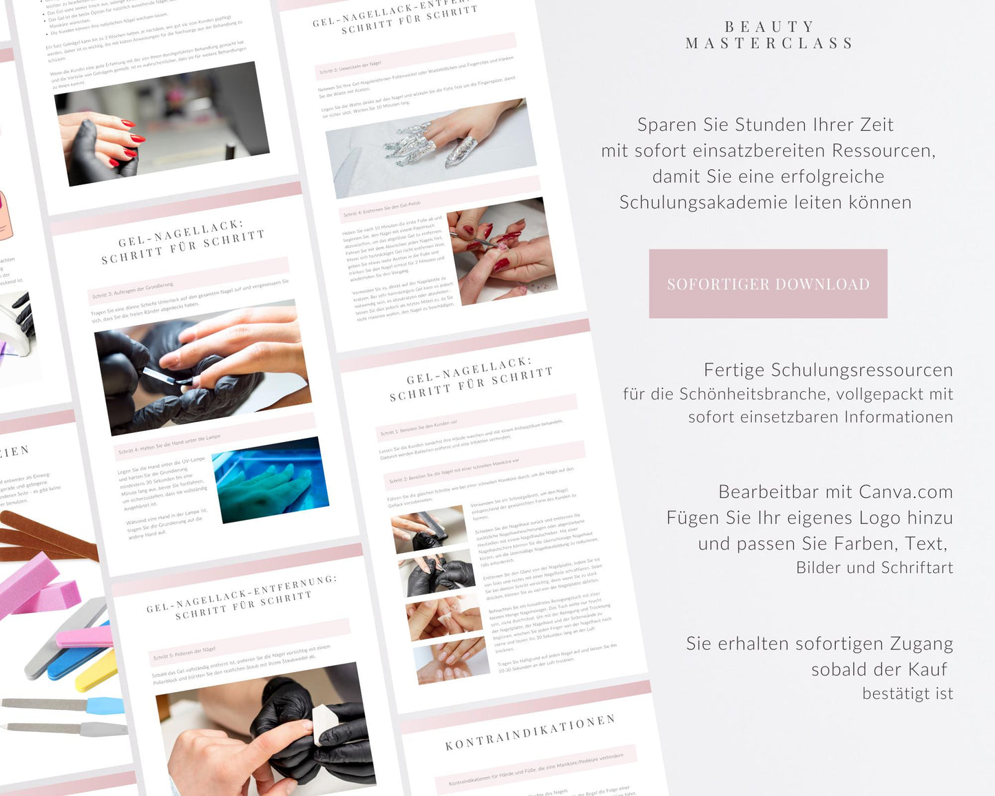 German UV Gel Polish Editable Training Manual