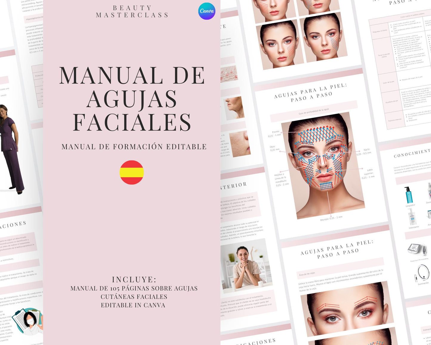 Spanish Microneedling Facial Editable Training Manual