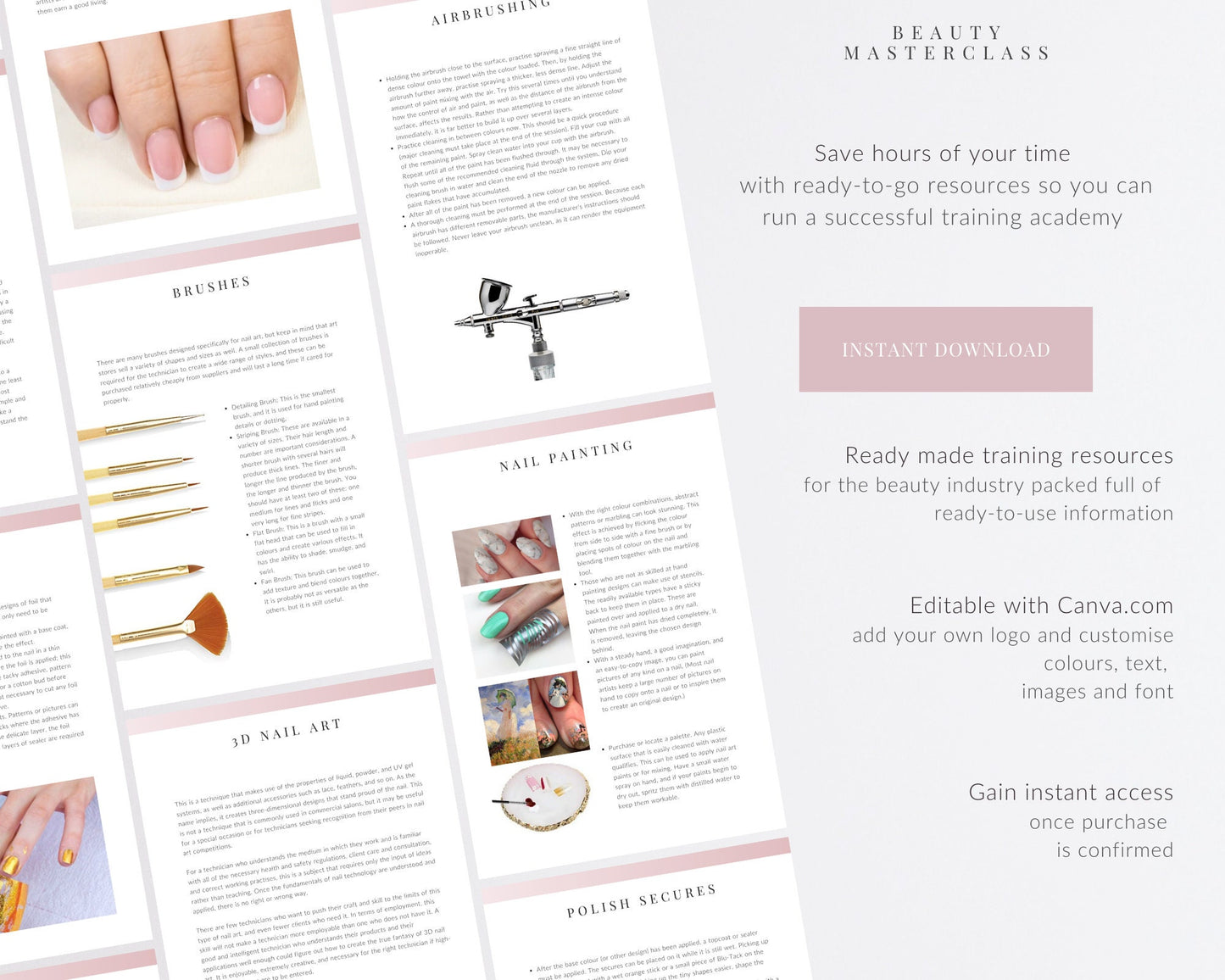 Nail Art Training Editable Training Manual