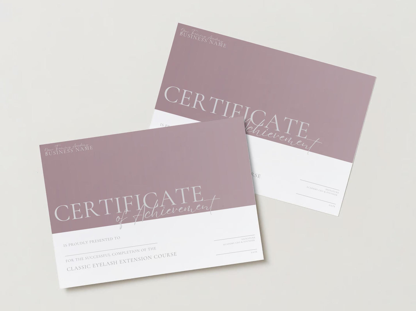 Editable Beauty Course Certificate | Canva Template