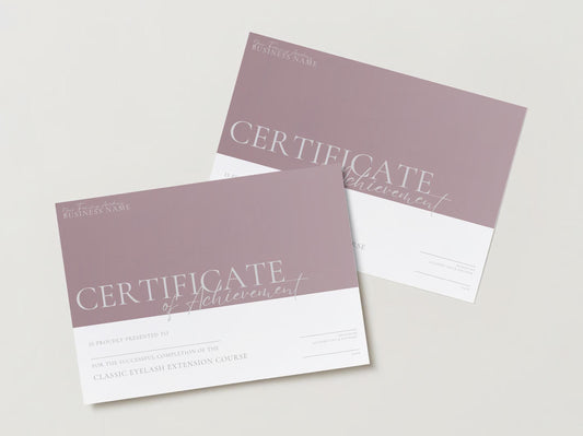 Editable Beauty Course Certificate | Canva Template