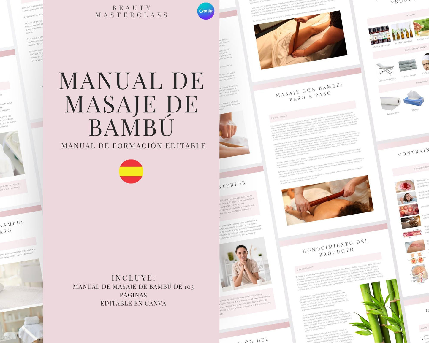 Spanish Bamboo Massage Editable Training Manual