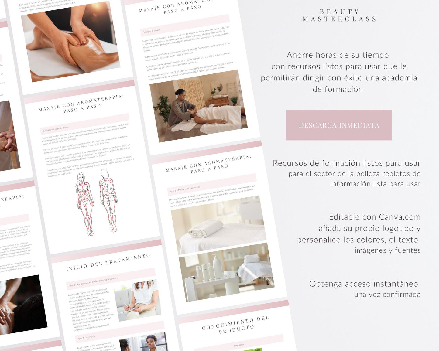 Spanish Aromatherapy Massage Editable Training Manual