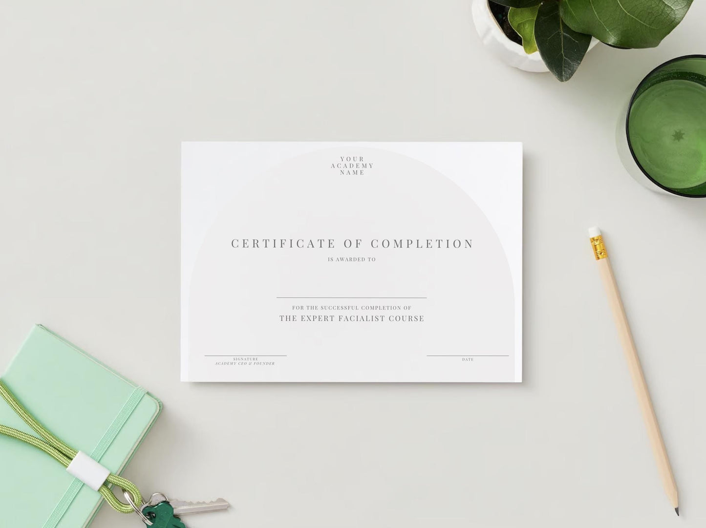 Editable Beauty Course Certificate | Canva Template