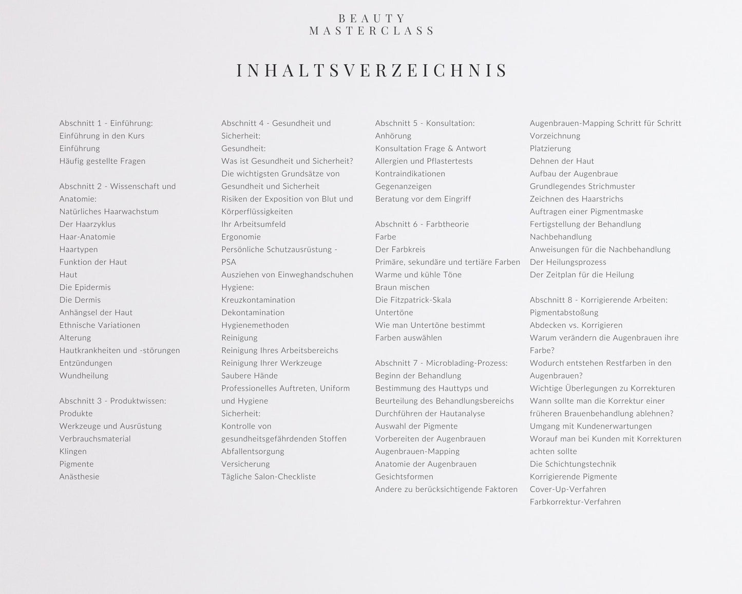 German Microblading Editable Training Manual