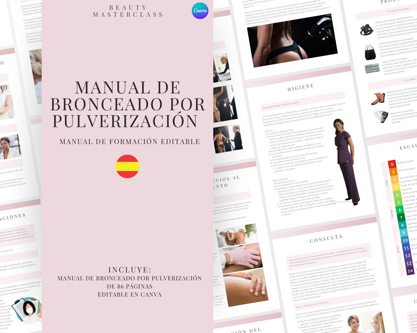 Spanish Spray Tan Editable Editable Training Manual