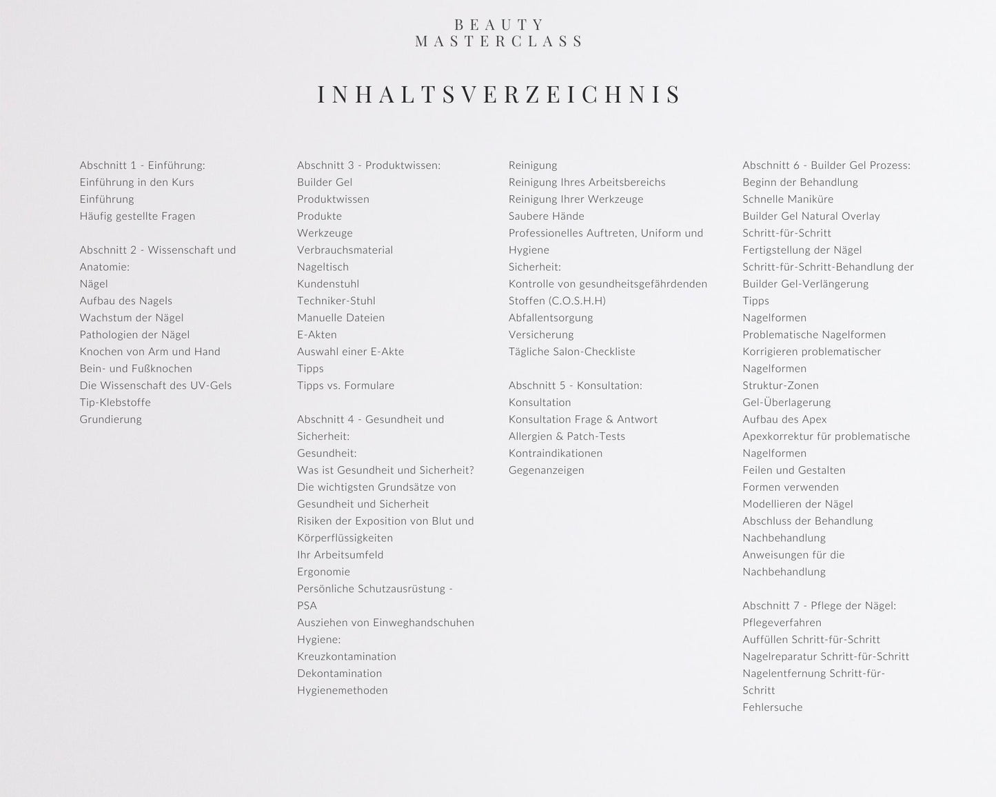 German Builder Gel Nail Editable Training Manual