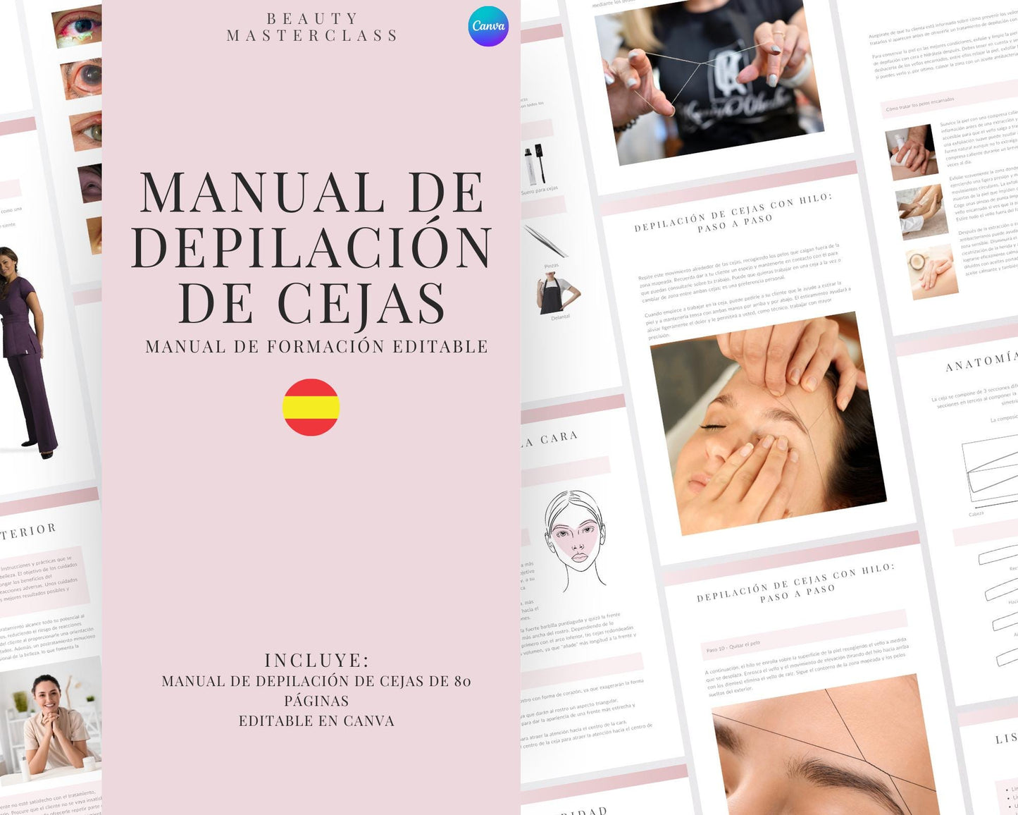 Spanish Eyebrow Threading Editable Training Manual