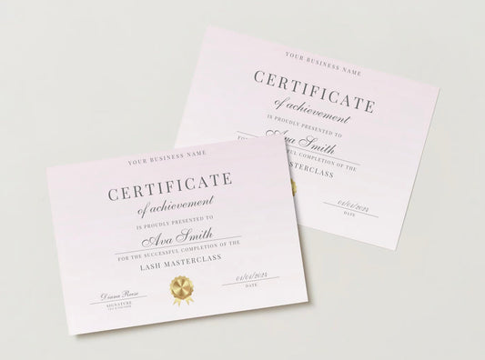 Editable Beauty Course Certificate | Canva Template