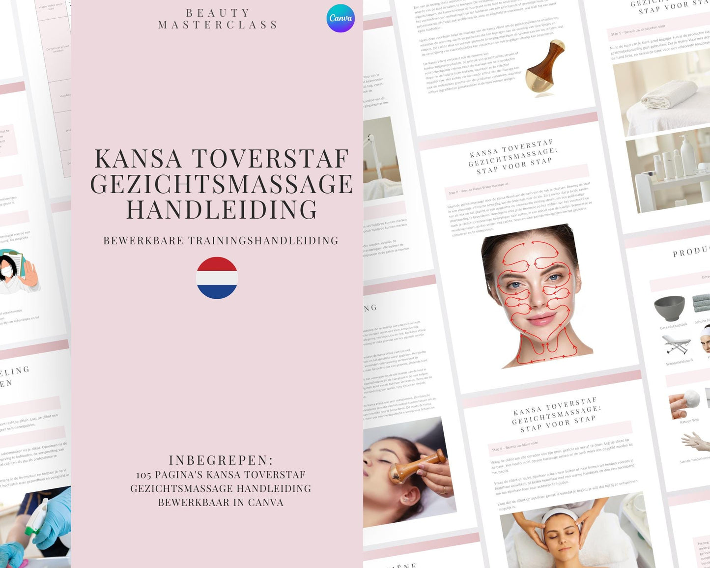 Dutch Kansa Wand Facial Massage Editable Training Manual